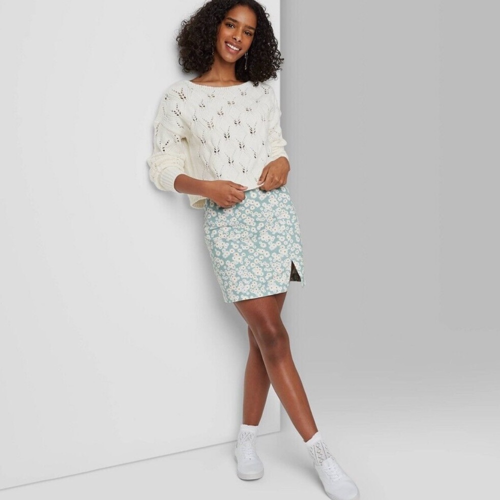 Wild Fable | Floral Mini Pencil Skirt | 0